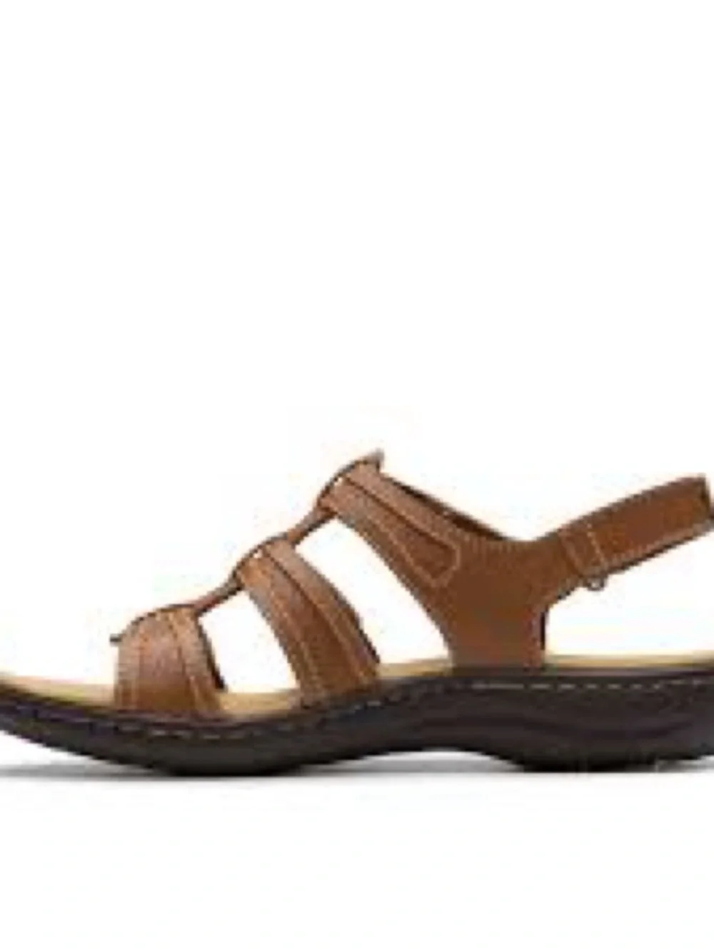 Clarks Brown Leather Strappy Comfort Sandals